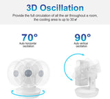MYCARBON Desk Fan Quiet Cooling Fans Turbo 1800m³/h Electric Air Circulator Oscillating Fan Remote Control with ECO Mode for Table, Bedroom 9 inch [Energy Class A+++]