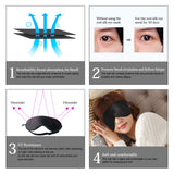 MYCARBON Masque pour les yeux en soie véritable masque de sommeil pour femmes, hommes et enfants
